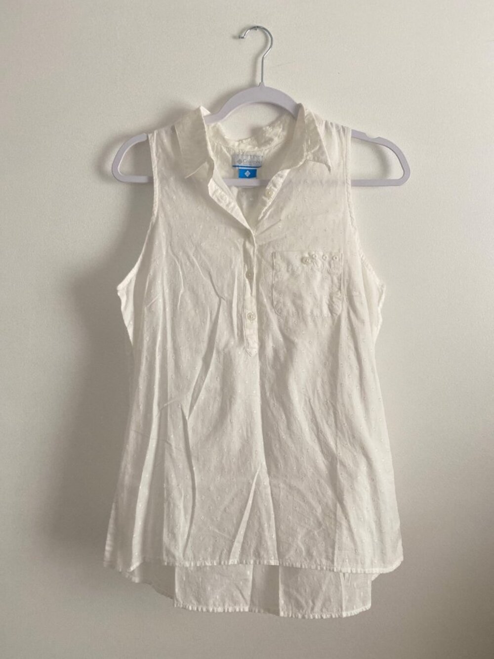 Columbia PFG Women's Sleeveless Cotton Collared Blouse Size M